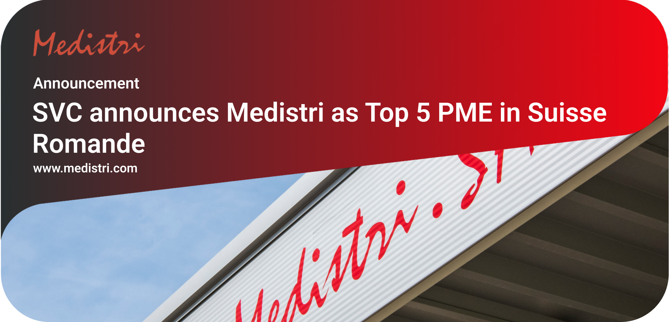 SVC announces Medistri as Top 5 PME in Suisse Romande