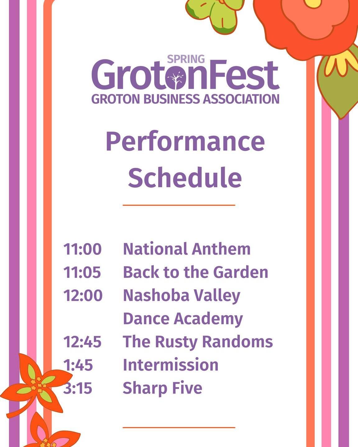 The stage will be buzzing at GrotonFest Spring! Who are you most excited to see?! ##newenglandspringevent #newenglandfestivals #grotonma #livemusic