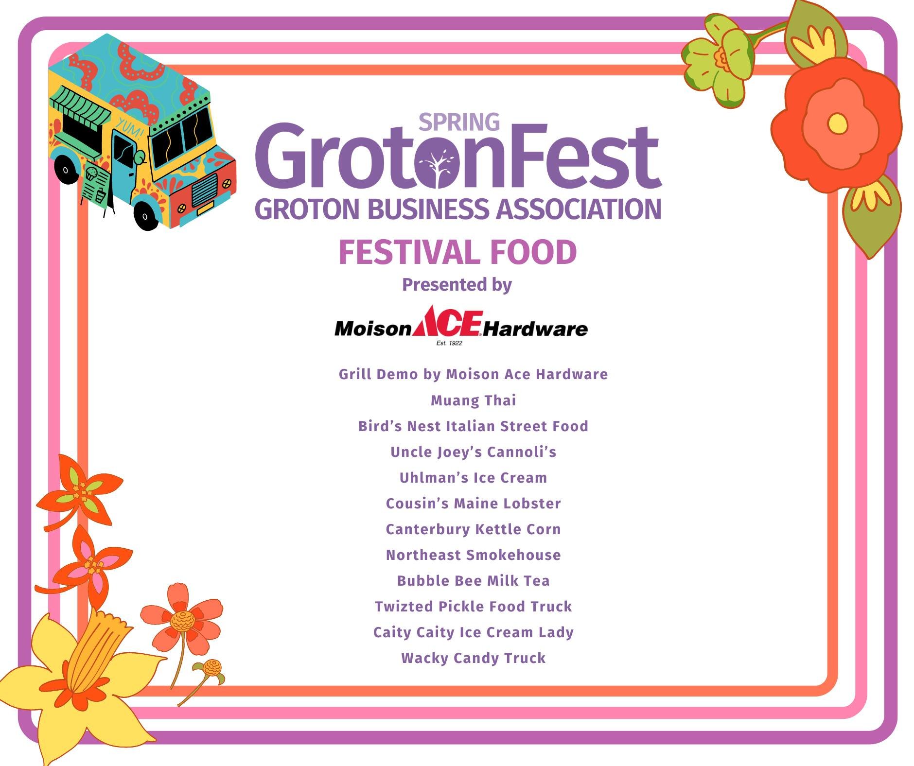 We recommend you attend GrotonFest Spring with an empty stomach because we have food trucks on food trucks! Something for everyone!!! See you May 19th!!!