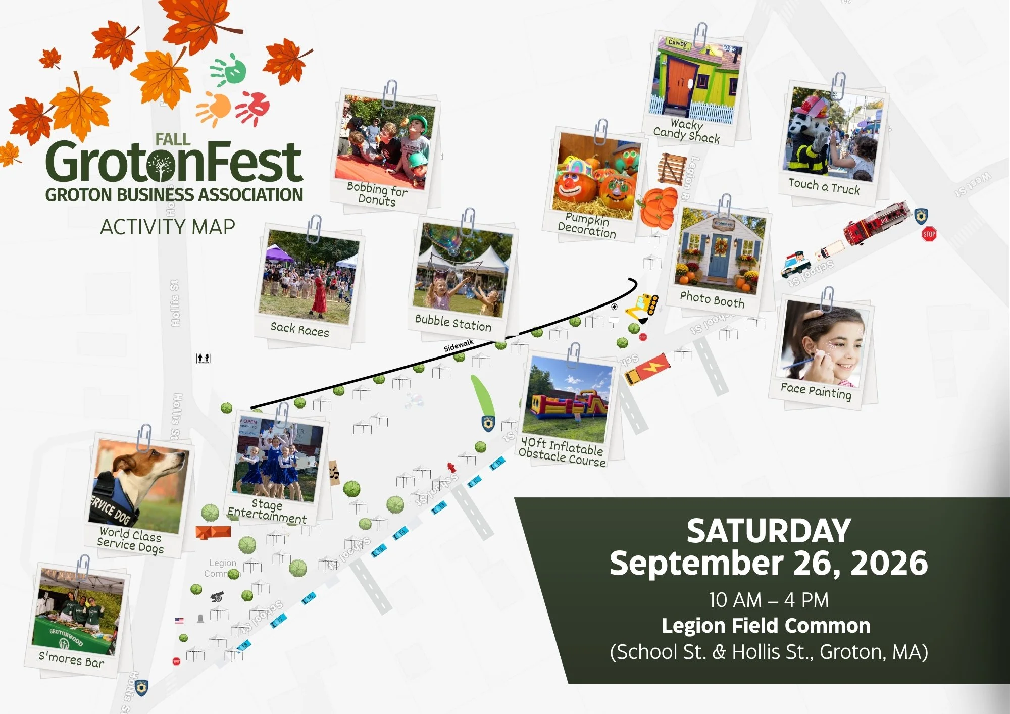 Activity Map For Kids at GrotonFest Fall