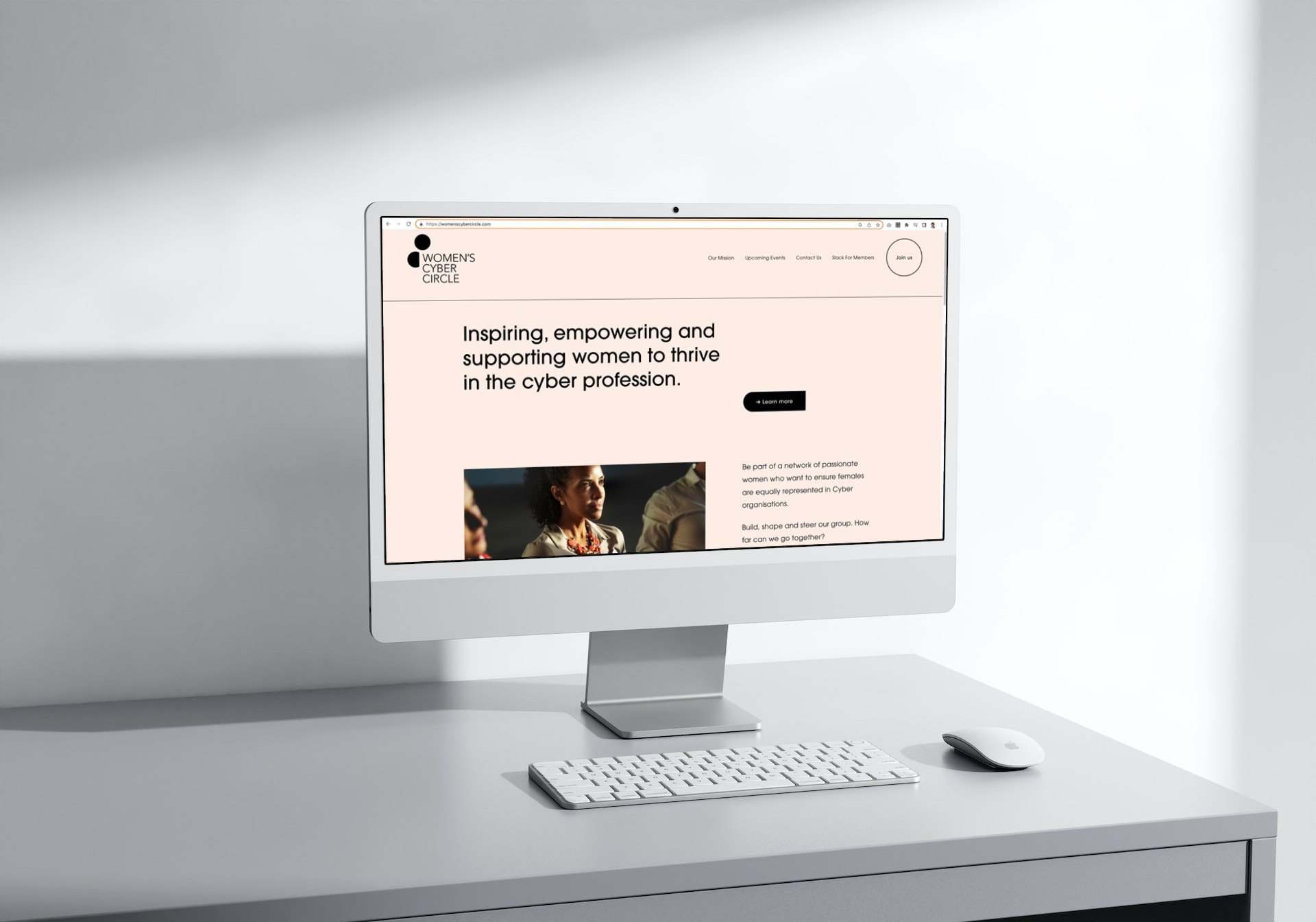 Women's Cyber Circle brand identity and web design