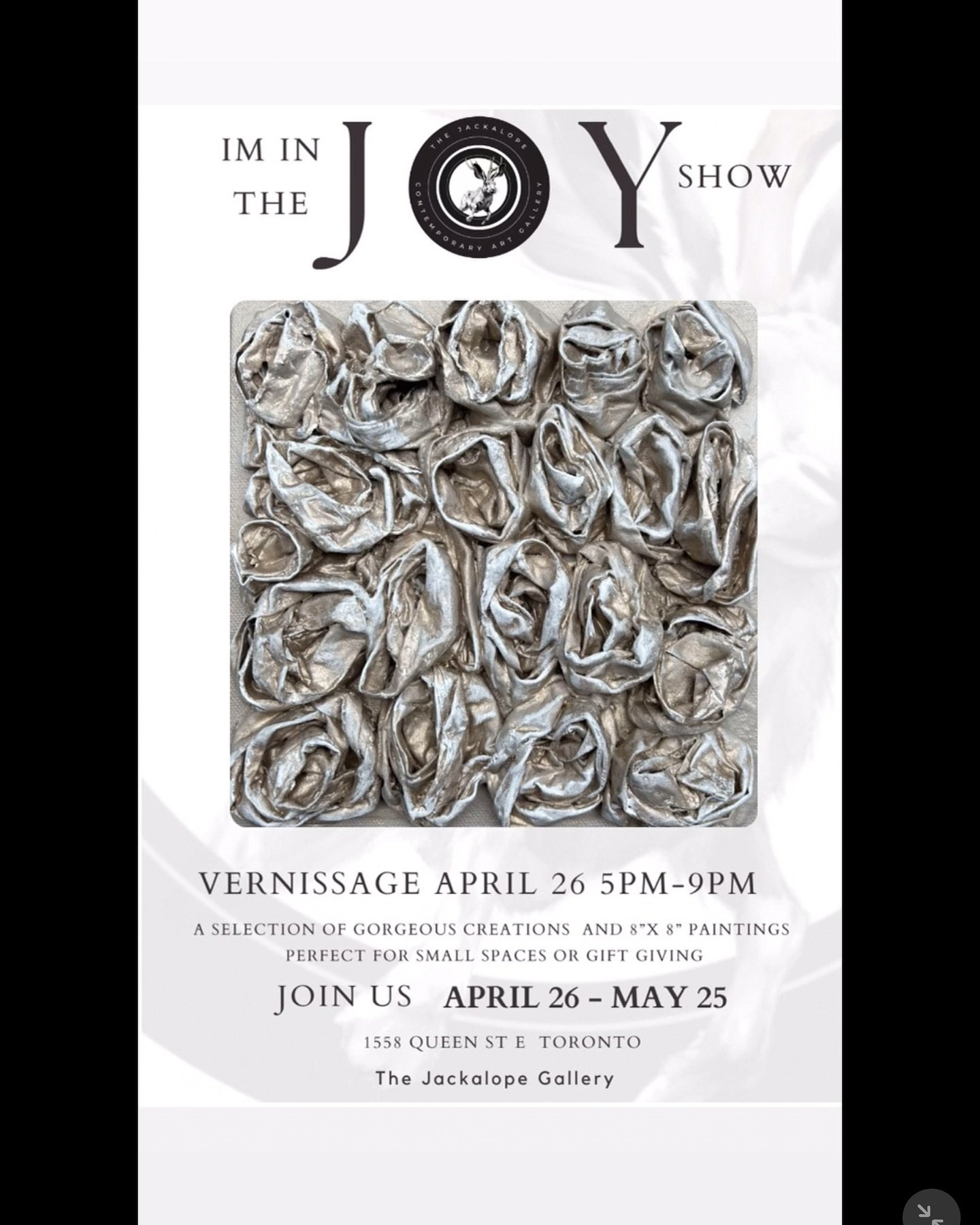 Overjoyed to be included in the Joy Show @thejackalopegallery !
Vernissage Friday, April 26, 5-9pm