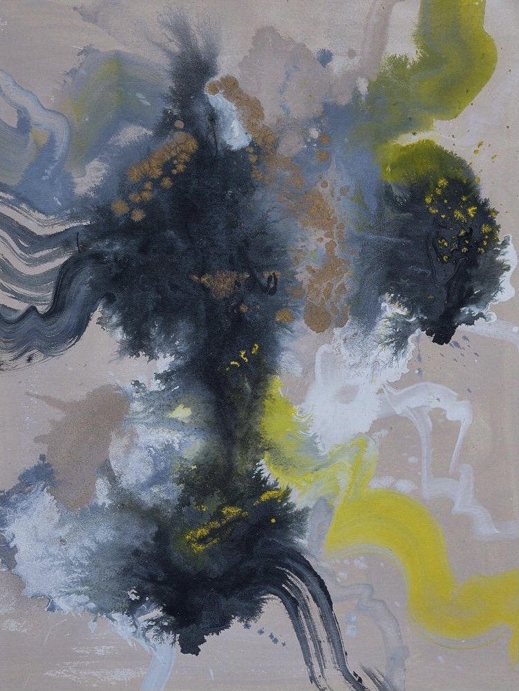 "Zillion"
43 1/2 H x 35 1/2" W edge to edge, not stretched
$1500