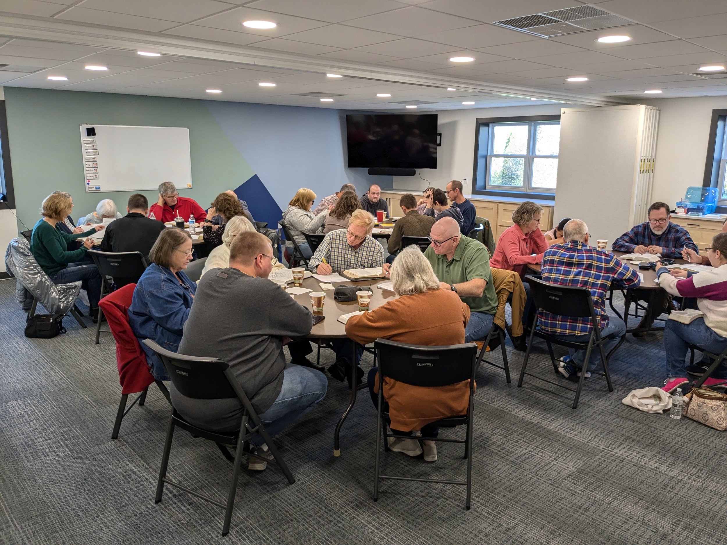 A room with people in a How to Preach workshop learning about delivering powerful and Biblical sermons for churches and congregations in Madison Wisconsin