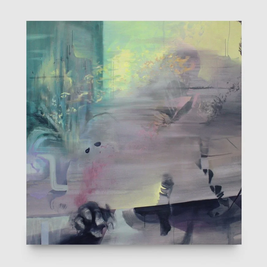 Haecceity Disturbed, oil and acrylic on canvas (currently rolled), 81 x 84 in, 2018 - $2900