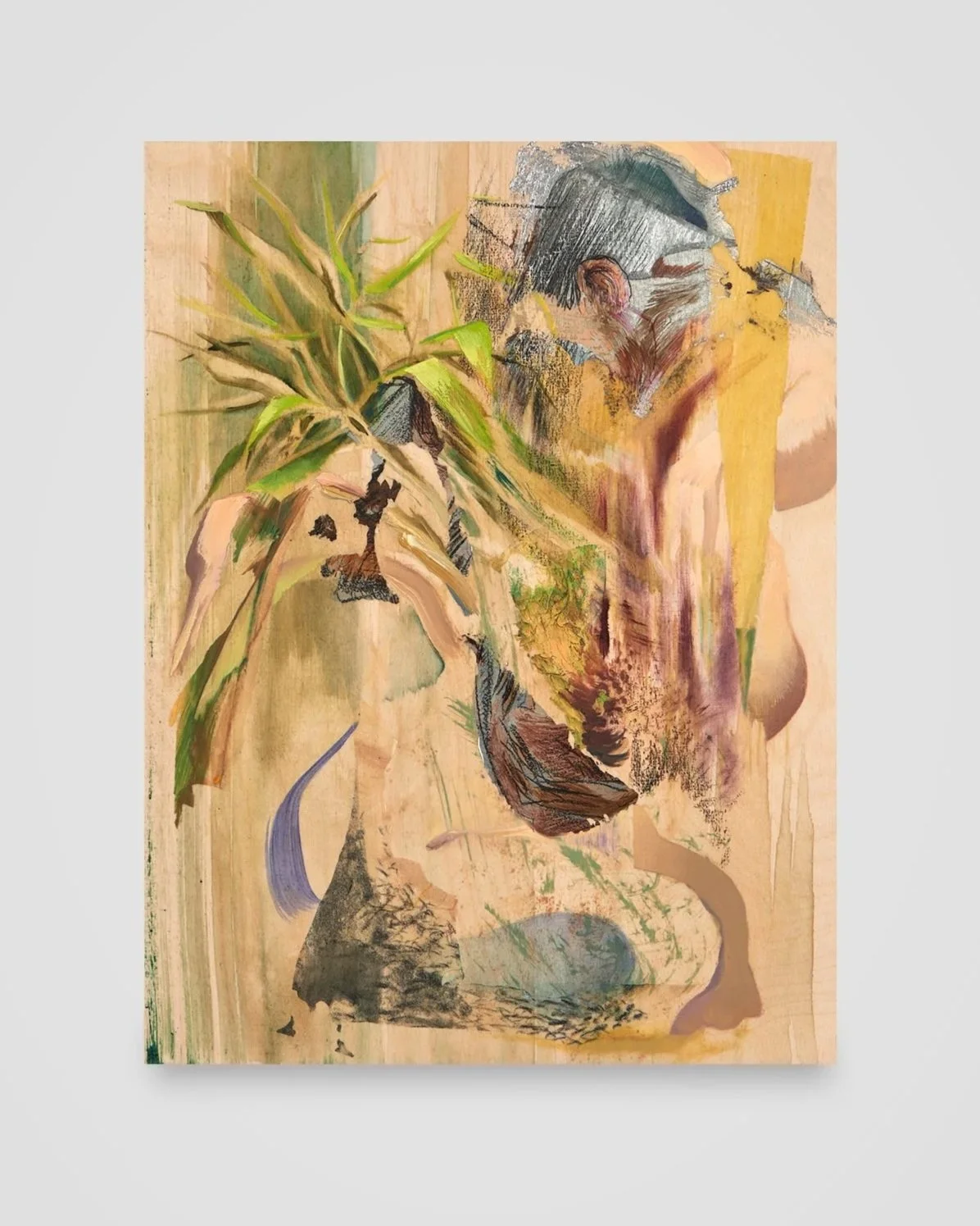 Epigenetic Landscape, acrylic, oil, mirror paint, charcoal, china marker, and polyurethane on panel, 9 x 12 in. $630