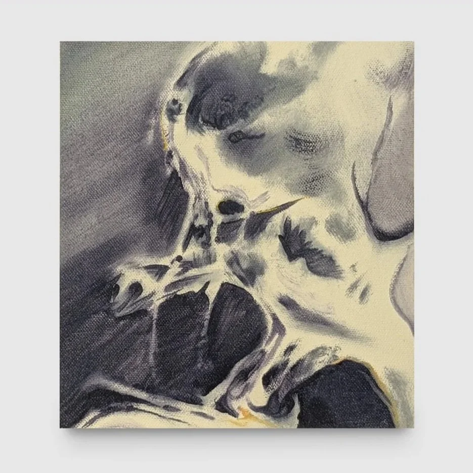 X-ray Study II, oil on unstretched canvas,  6.75 x 7.5 in, 2018 - $180