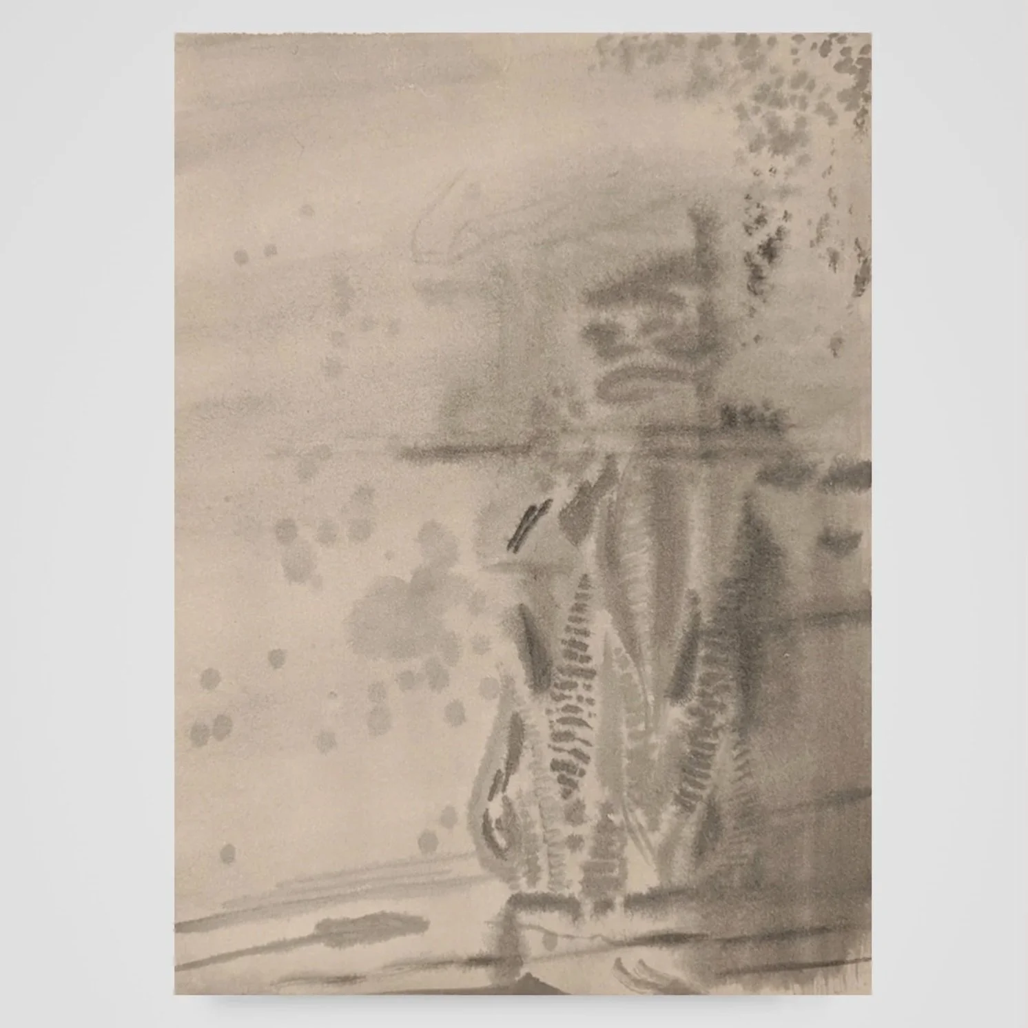 Window Figure Study (Grey), watercolour on paper,  7.5 x 10.25 in, 2019 - $180