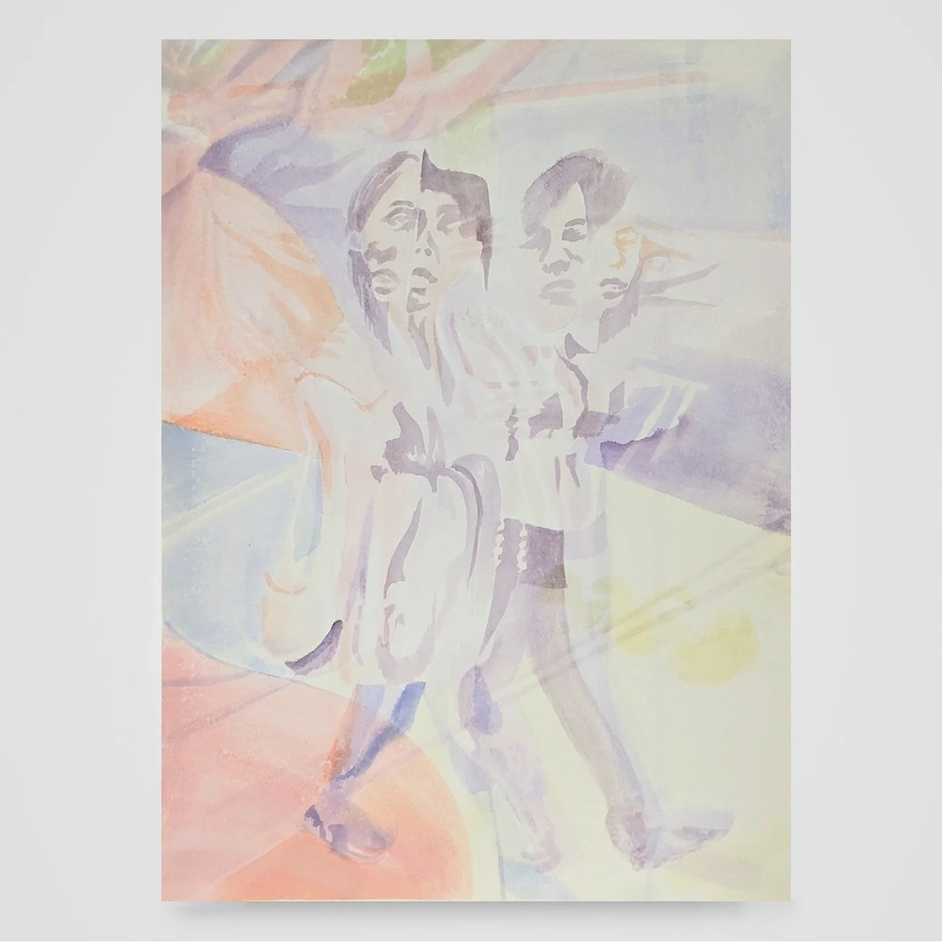 Figures Walking Watercolour Study, watercolour on paper,  15 x 20.5 in, 2020 - $360
