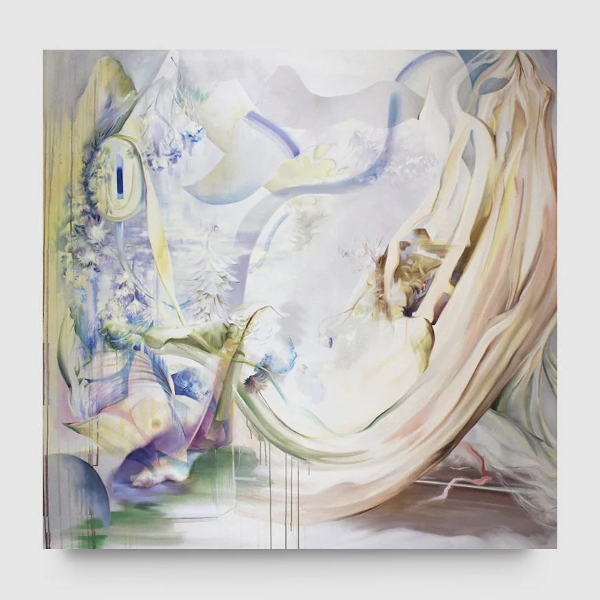 Speaking Without Words, oil and acrylic on canvas (currently stretched), 81 x 84 in, 2021 - $2900