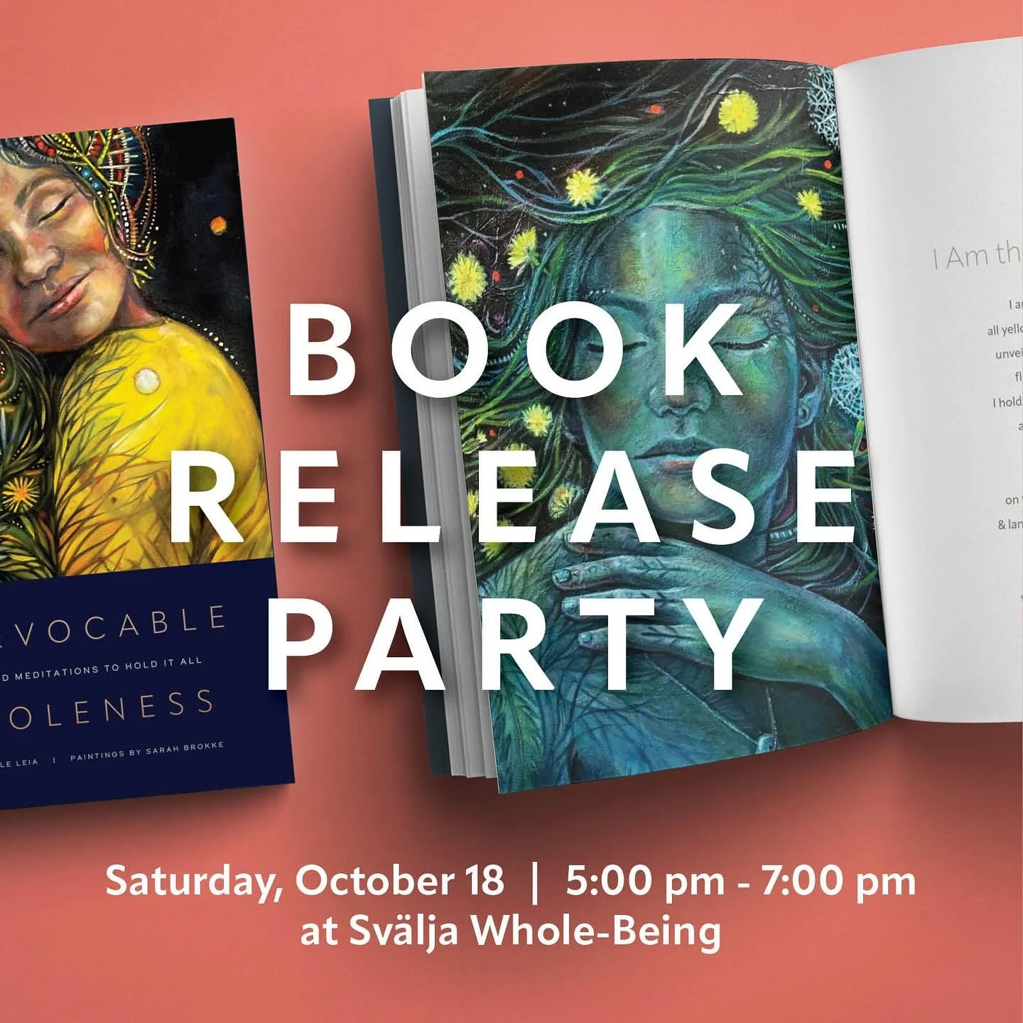 Irrevocable Wholeness Events

Micro-Retreat
A full-day experience of creative expression, healing movement, and nervous system nourishment. 

w/ Kyle Leia Heyesen &amp; Sarah Brokke 
Saturday, October 18th, 9:00am - 4:30 pm 
at Sv&auml;lja Whole-Bein