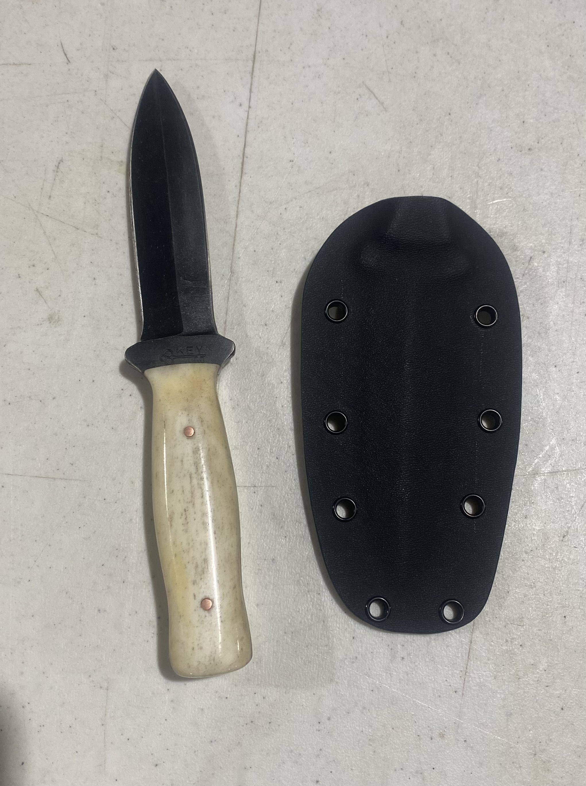 Boot Dagger with Giraffe Bone Handle