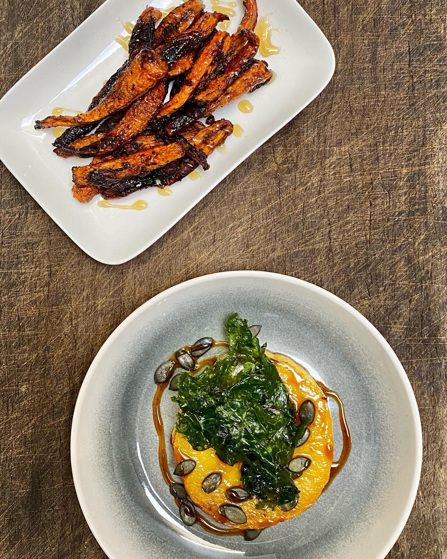 When your side plates steal the show. Award-winning @thefallsfarm produce features on our menu and these honey-miso carrots and gramma pumpkin sides are as tasty as they are good for you. Make a meal out of a few or share them together.