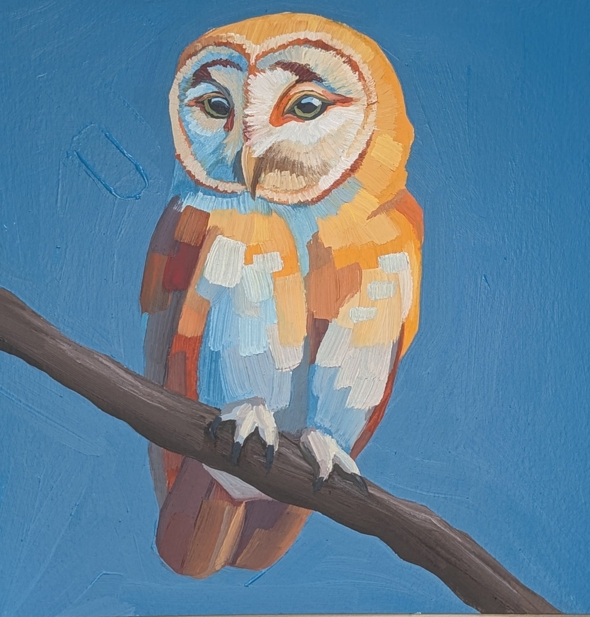 Mini painting: 'Who gives a hoot?'