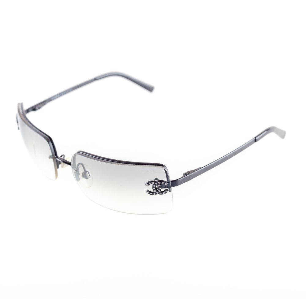 Chanel 4014 Dark CC Logo Sunglasses With Rhinestones — Voodoo Warehouse