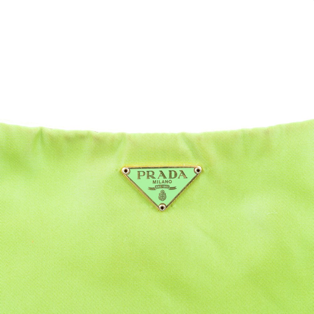 Prada Suede Lime Green Shoulder Bag at 1stDibs