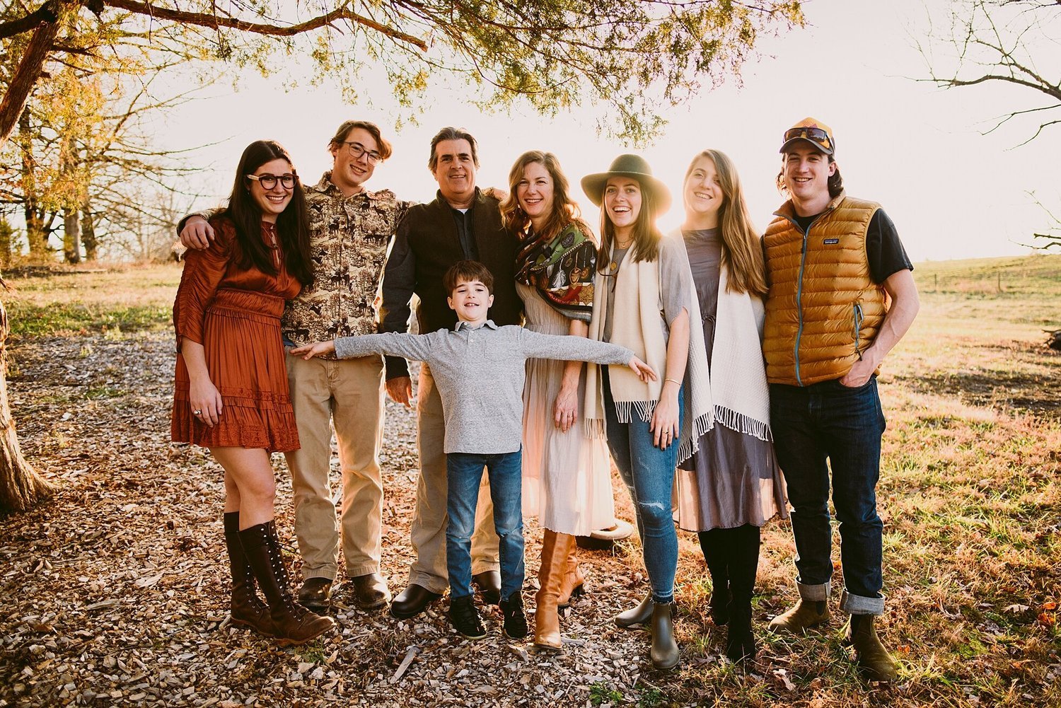 Isabelle, Moseley, Charley, Andrea, Eve, Kathryn, Coleman and Tom (great-grandchildren of Gigi and E. Morris Chisholm)