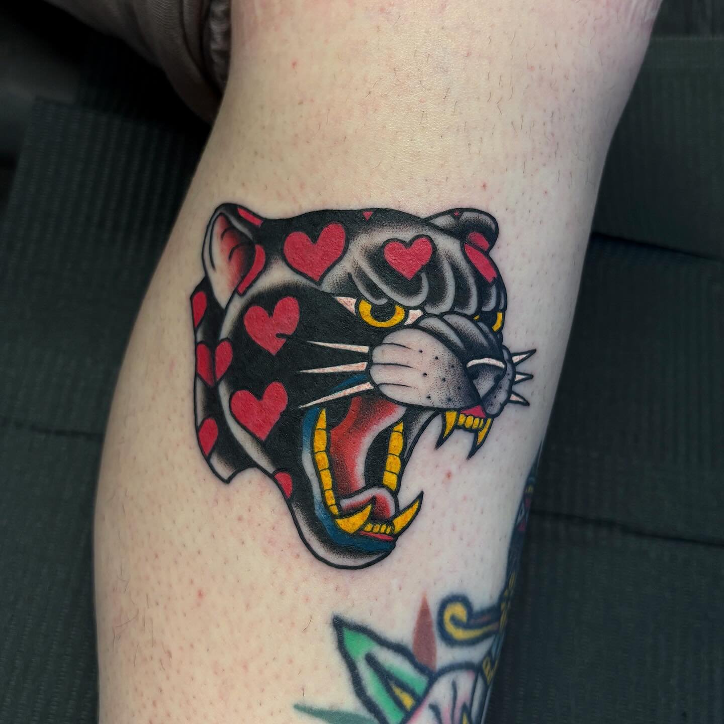 Thanks so much again Kathy!!!! Done @secretdoor_studio  #tattoo #tattoos #tattooed #tattooing #qttr #queertattooer #oldworkers #oldschool #oldschooltattoo #tradworkers #traditionaltattoo #gerfertattoo #dublin #panthertattoo
Thanks:
@dermalizepro