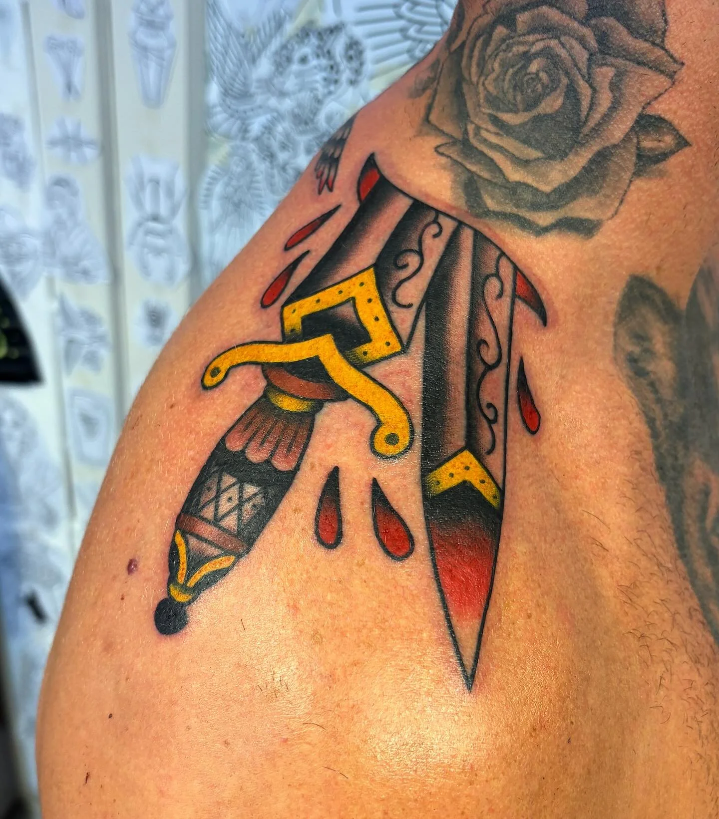 Thanks Matt! Done @secretdoor_studio DM for bookings 🙏 #gerfertattoo #tattoo #oldschooltattoo #traditionaltattoo