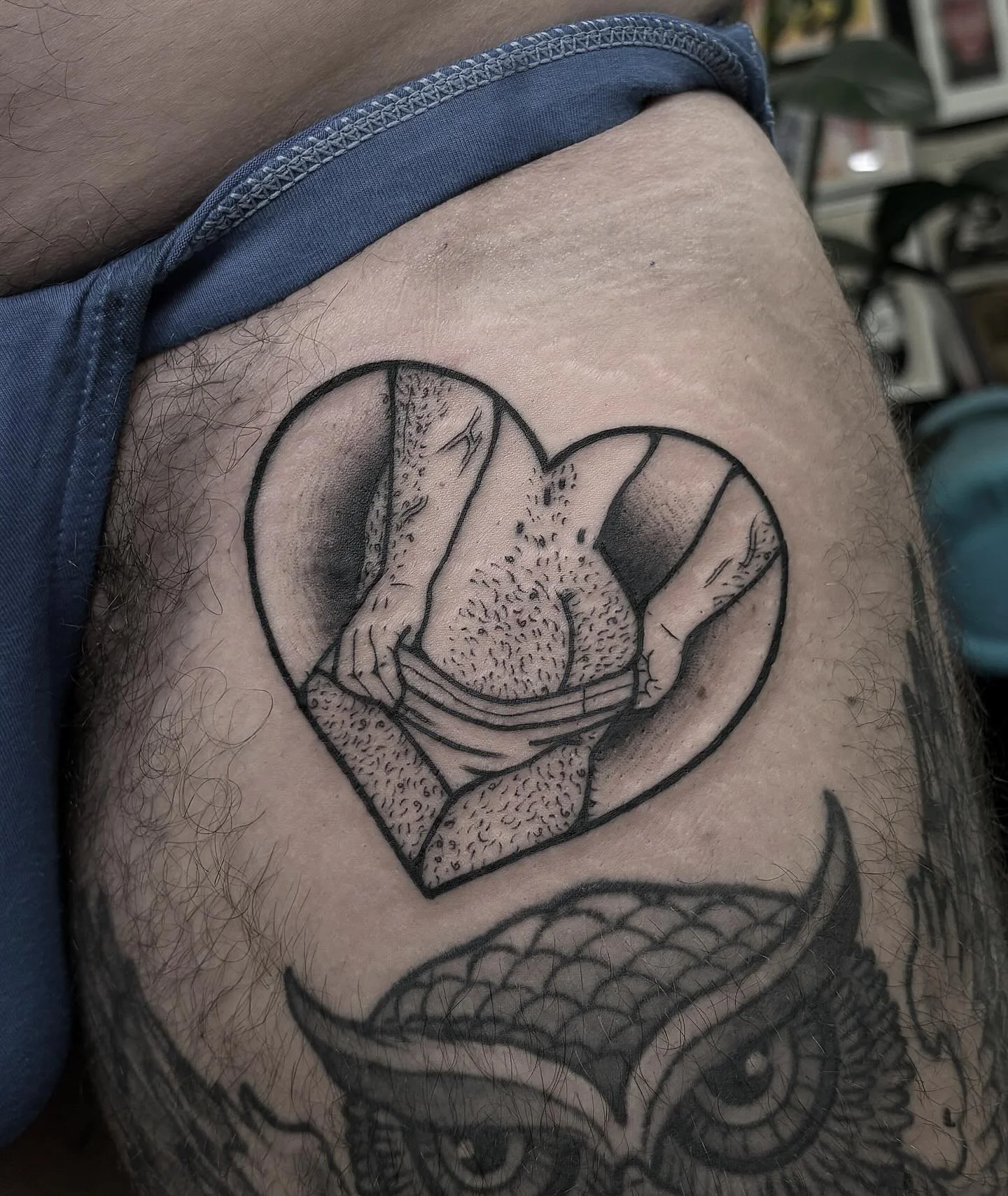 Beefy 🍑 for the amazing @oddy__seus 🫶🫶🫶 done @unterderhandberlin #gay #gaytattoo #folsom #folsomberlin #gerfertattoo #tattoo #queer