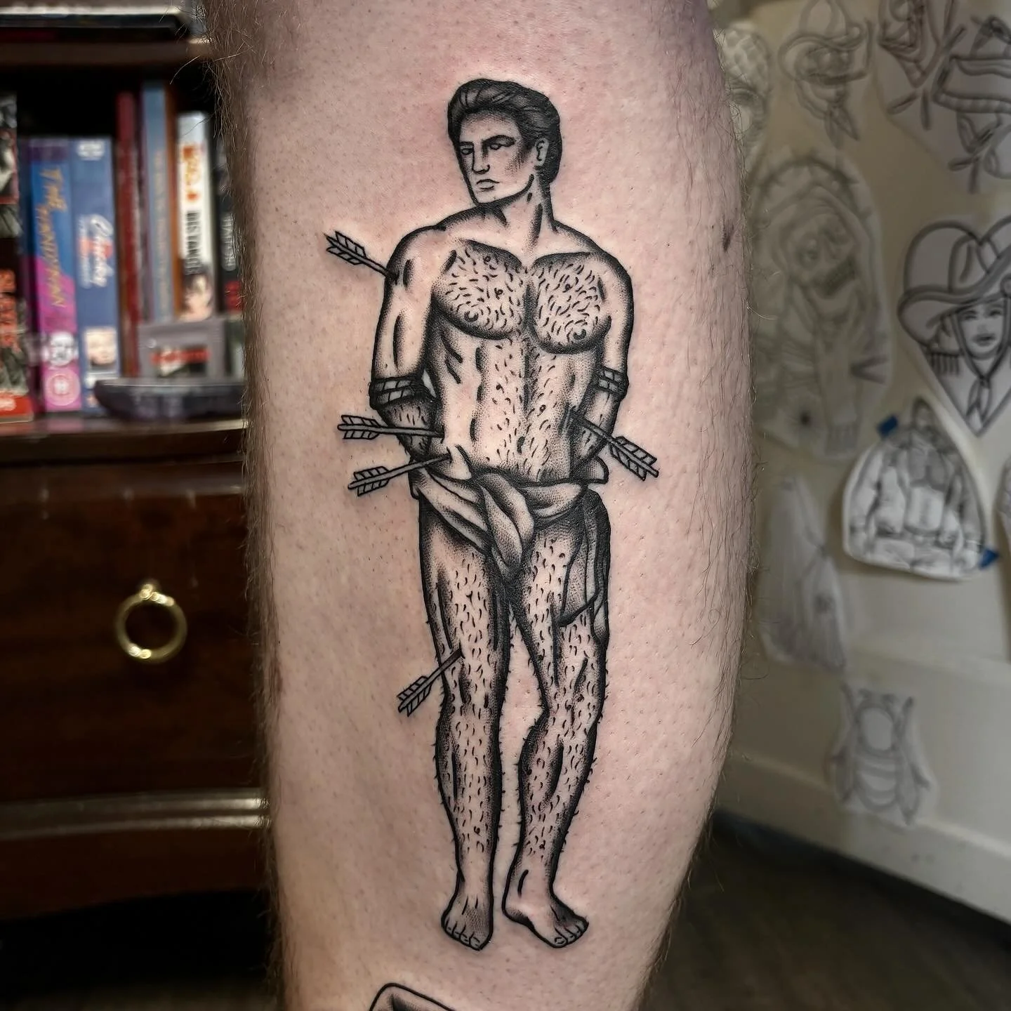 Thanks again Reuben! St Sebastian done @secretdoor_studio #tattoo #gerfertattoo #stsebastian