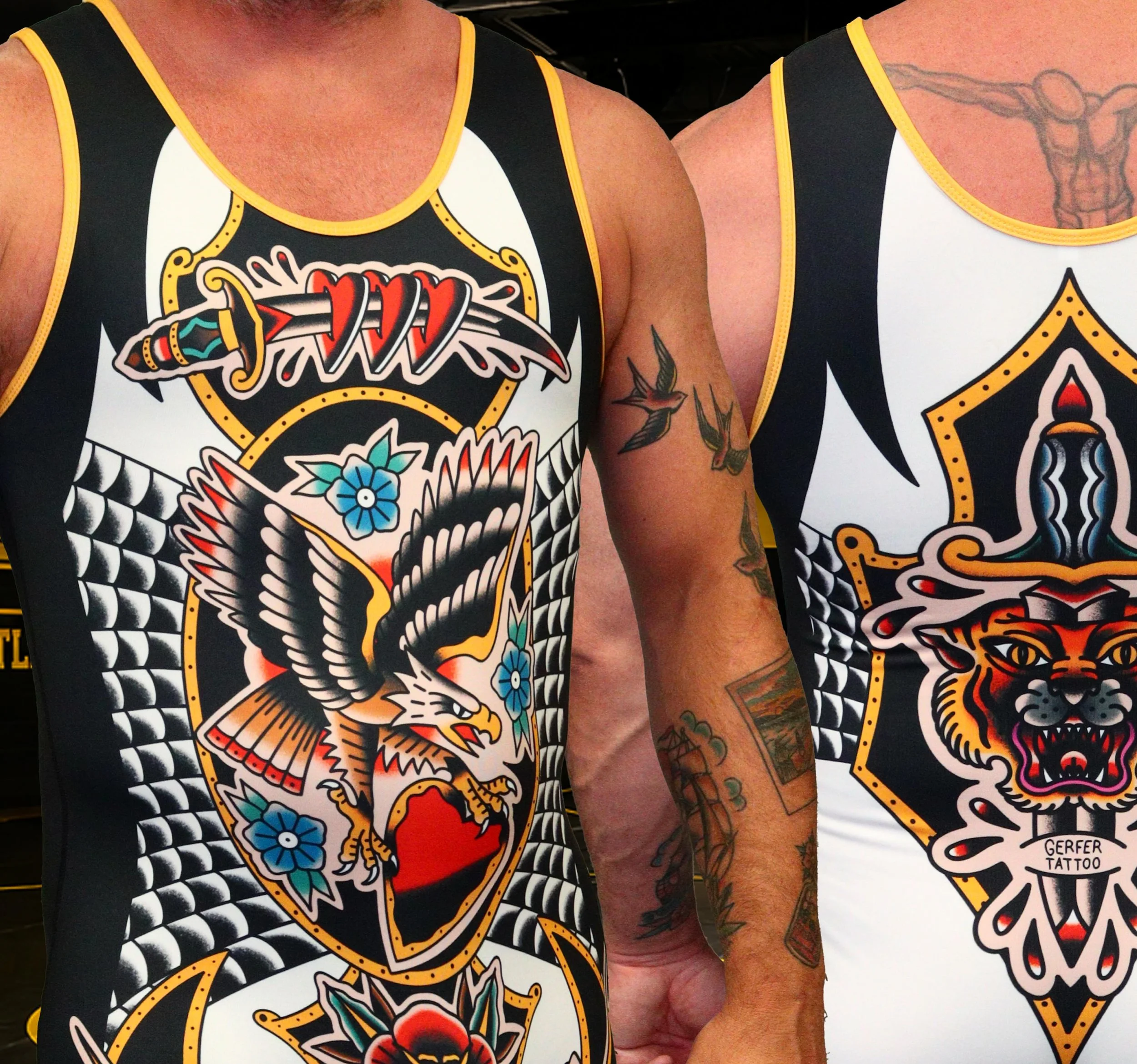 NEW MERCH DROP! Now available!! Link in Bio.. 
Always trying to come up with new ideas and cool stuff for you guys.. this was so fun to create and hope you like them! #gerfertattoo #merch #wrestling