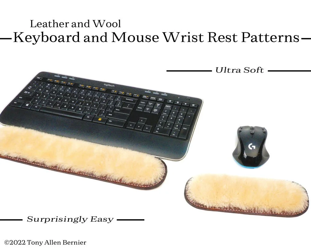 Sheepskin wrist rest pattern.