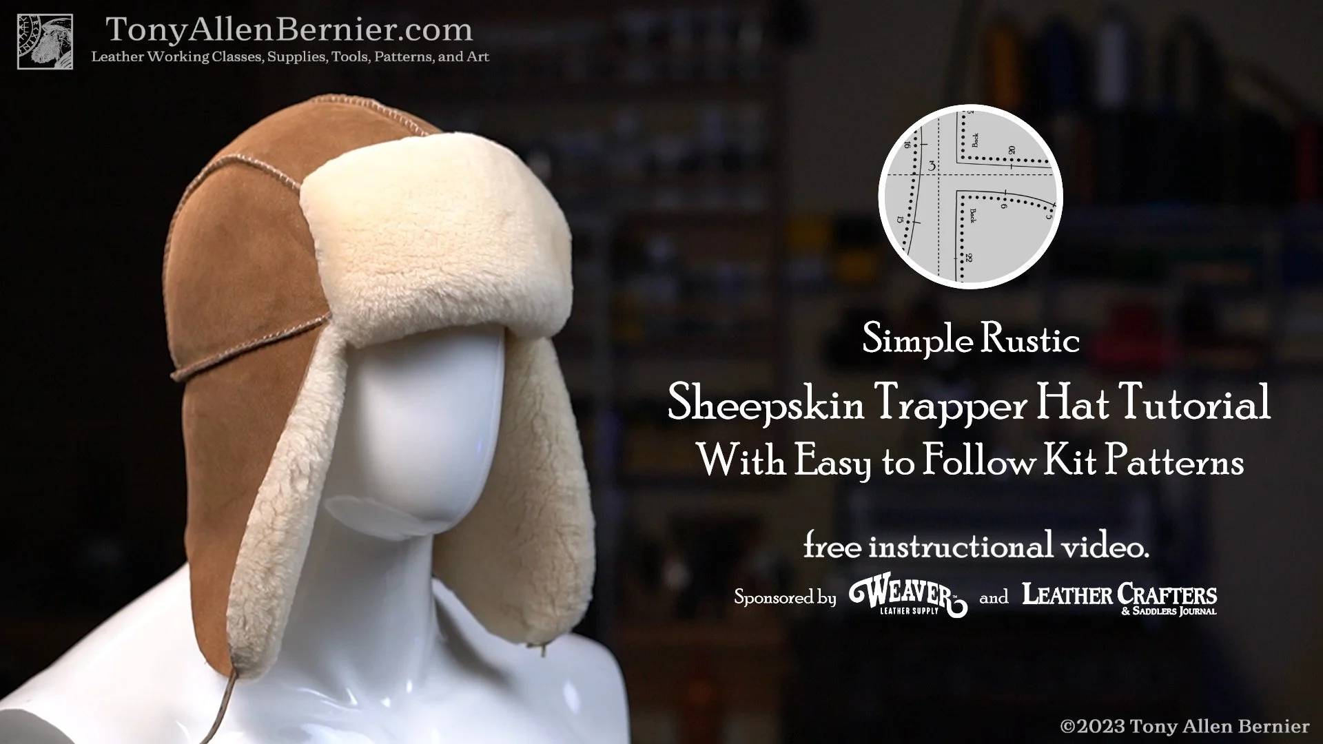 Sheepskin trapper hat pattern.