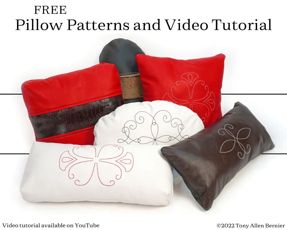 Leather pillow patterns.