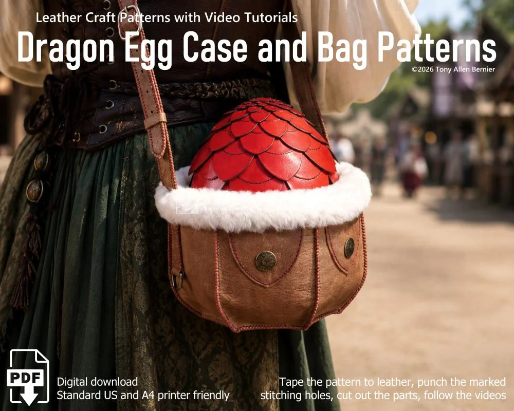Dragon Egg case and bag patterns.