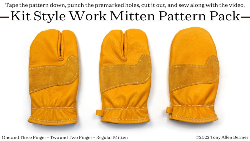 Leather glove mitten pattern.