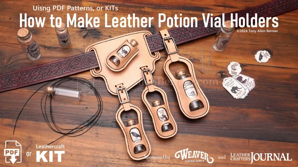 How to make leather vial holders for your belt.