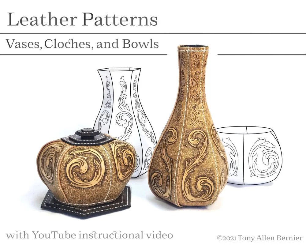 Leather vase and bowl pattern.