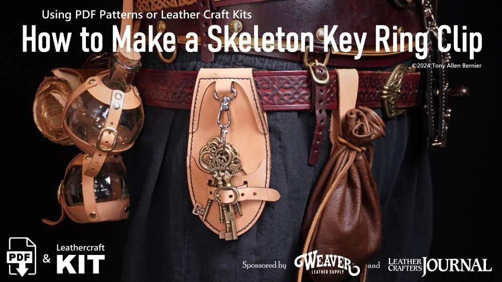 How to make a leather key ring belt clip.