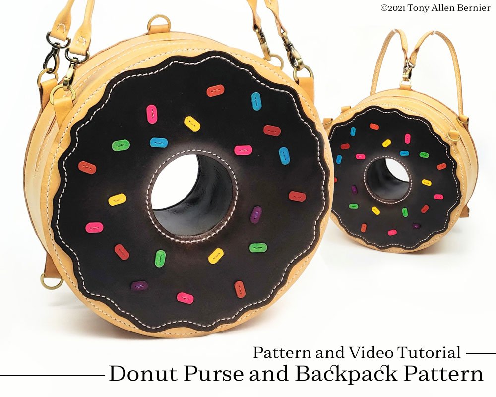 Leather donut purse pattern.