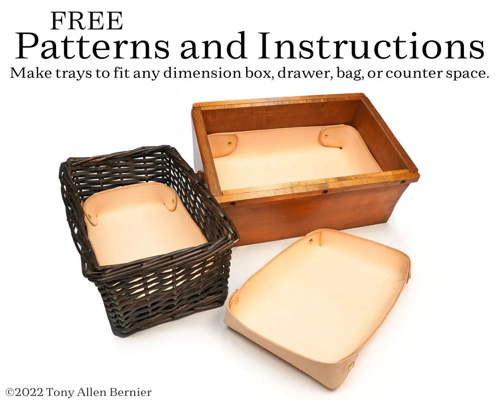 Leather tray pattern.