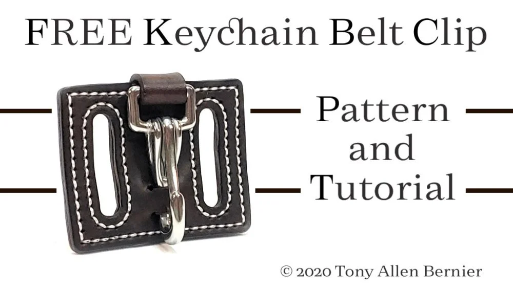 Leather keychain belt clip pattern.