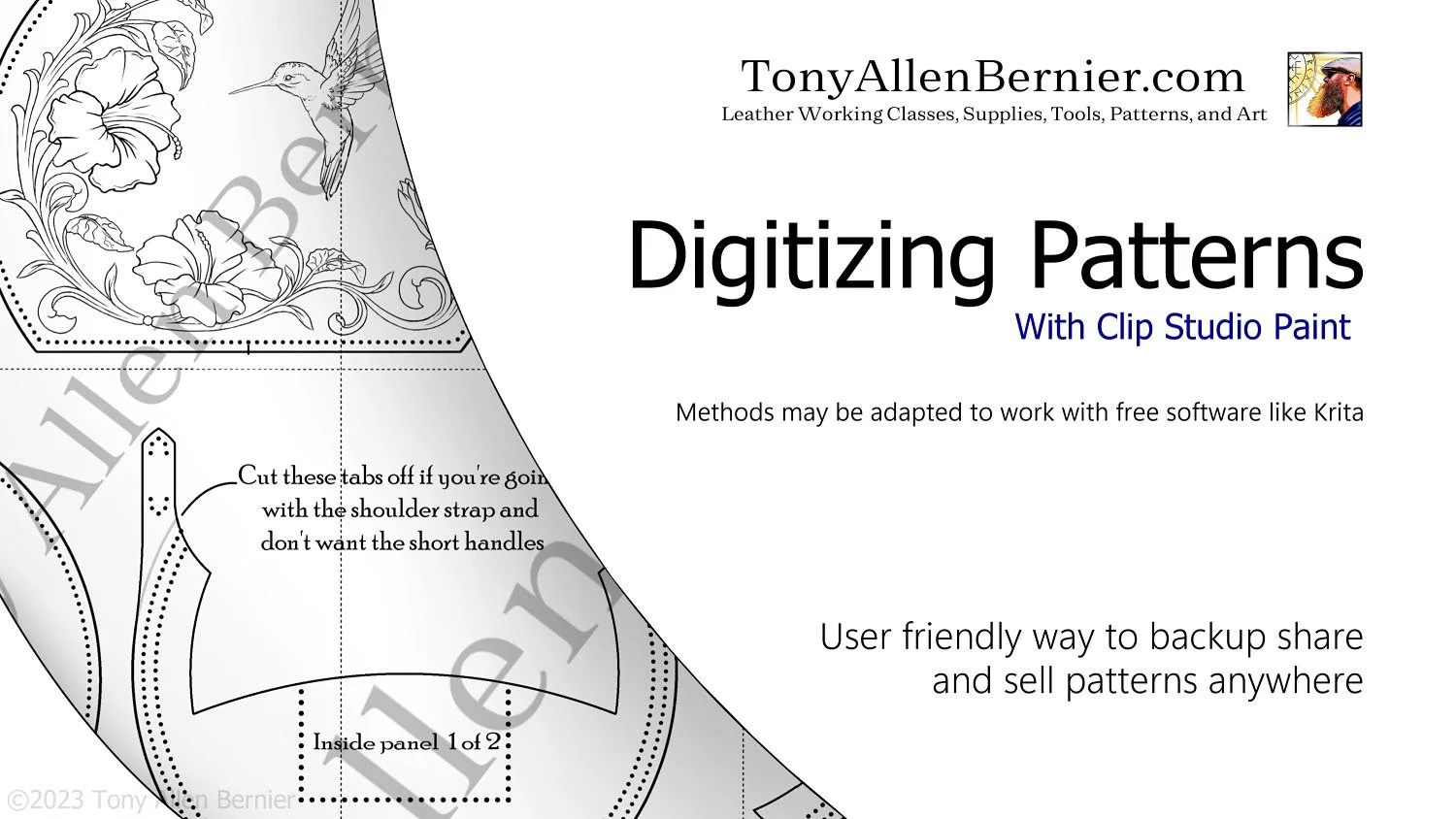 How to digitize leathercrafting patterns.
