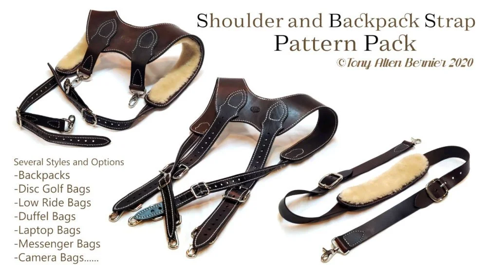 Leather bag strap pattern.