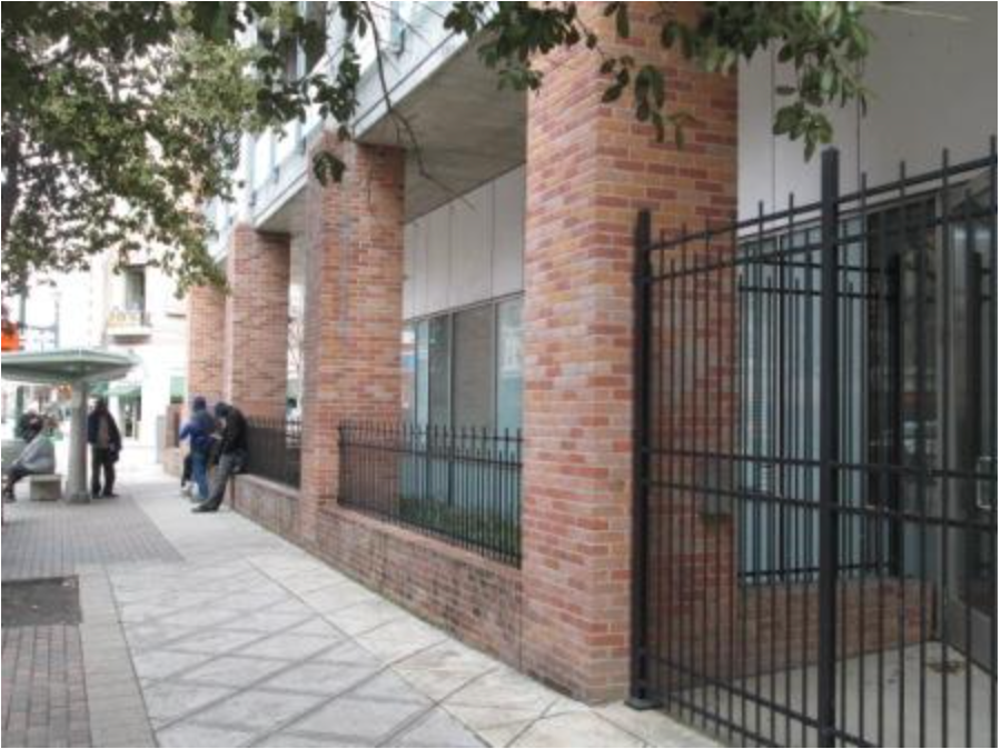 once you park, take the stairs to ground floor - turn right so you are walking north on San Jacinto and you should see the gate