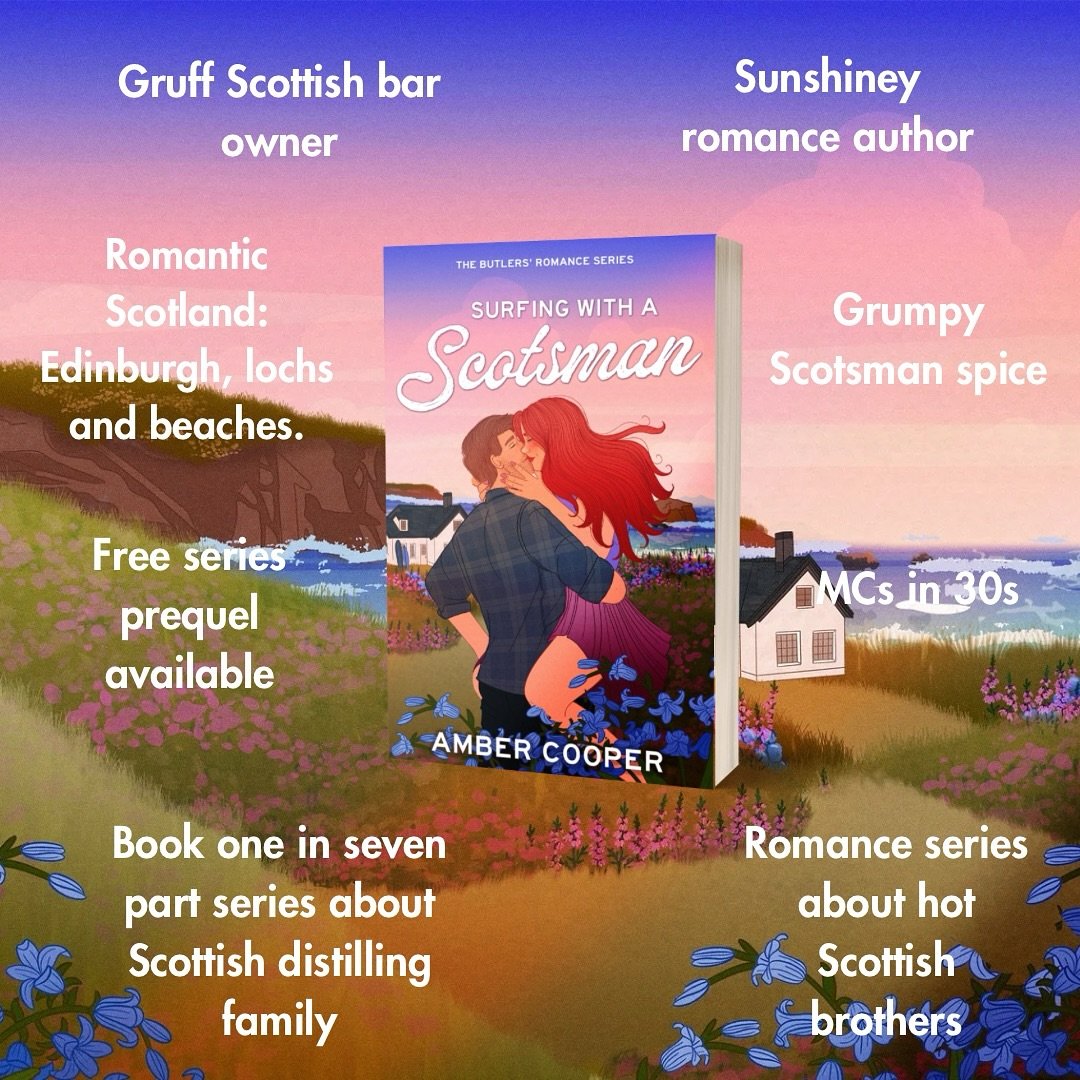 Surfing with a Scotsman tropes. 
Old(ish) book, new cover and reworked steamy scenes. 💖🍆🌟
Available now in KU and to buy. 

#grumpysunshineromance #scottishromance #scottishromancenovel #grumpysunshinetrope #steamyromancebooks #steamyromance #emot
