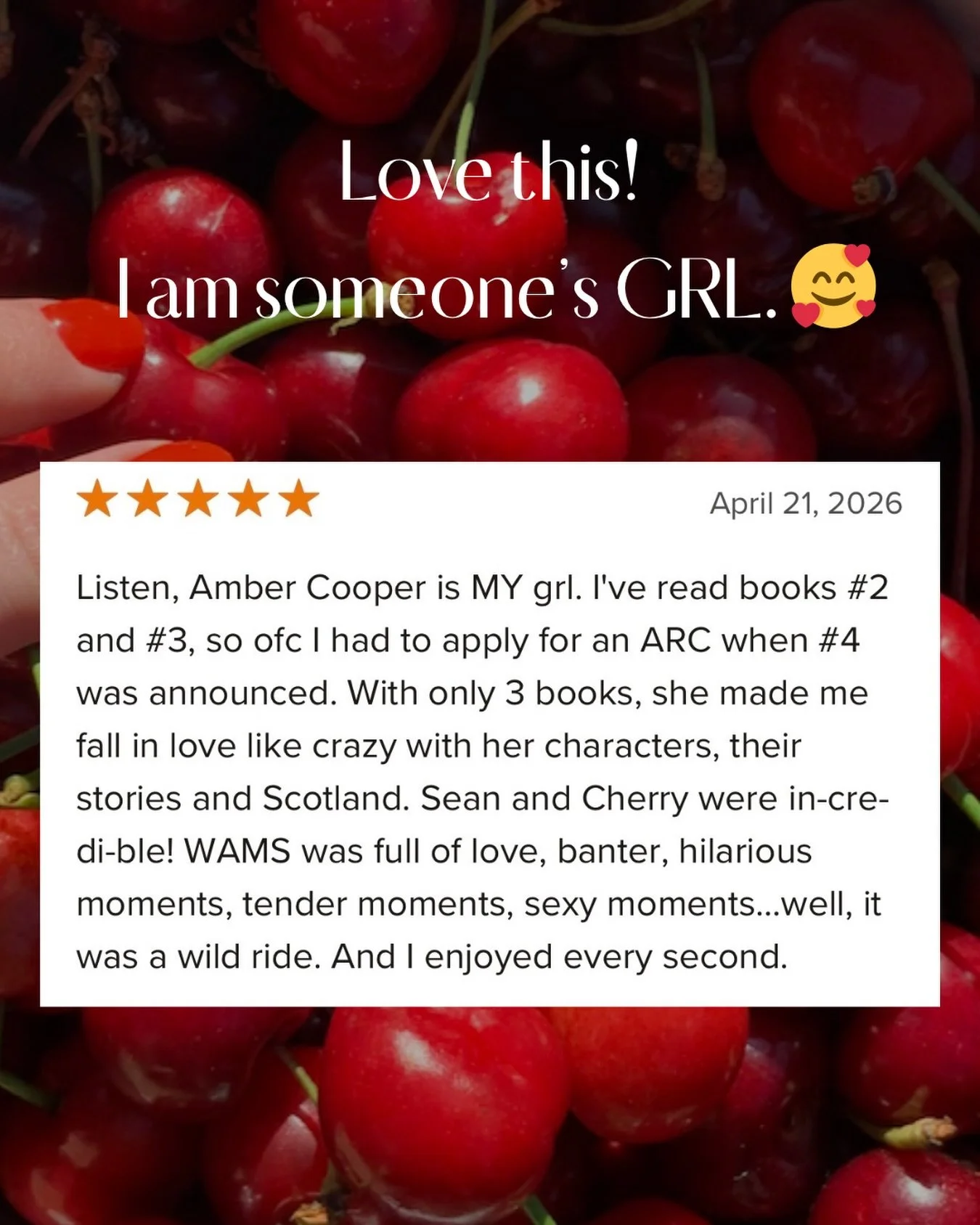 Little things like this can make an author&rsquo;s day. Thank you so much. 🥰 

#bookstagram #bookreview #romancebookstagram
