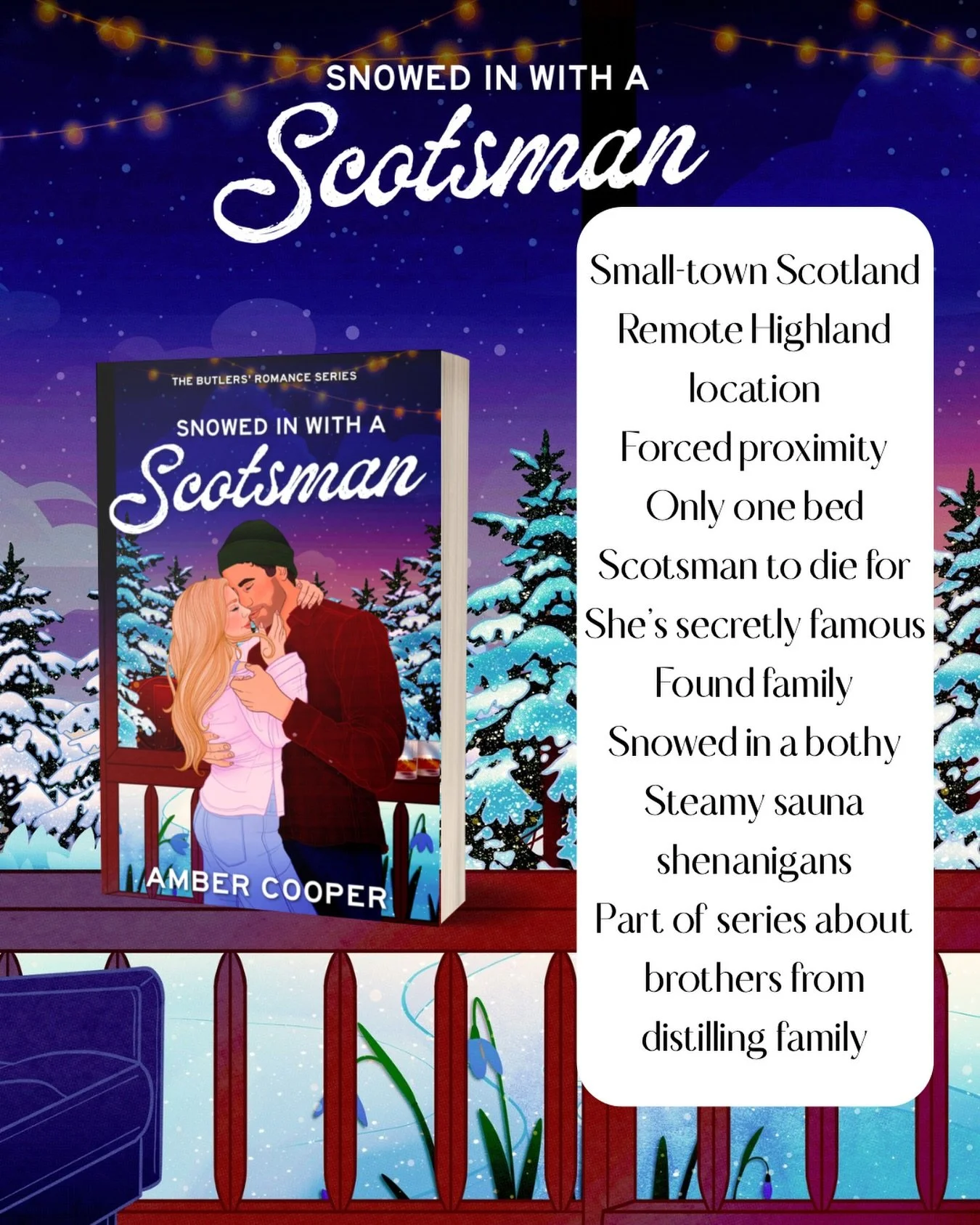 What better time of year to remind you of my snowed in book than April! But remember, a Jamie Butler is not just for Christmas. He&rsquo;s for all year round. ⛄️ 🏴󠁧󠁢󠁳󠁣󠁴󠁿 🔥 

#snowedinromance #christmasromance #scottishromance