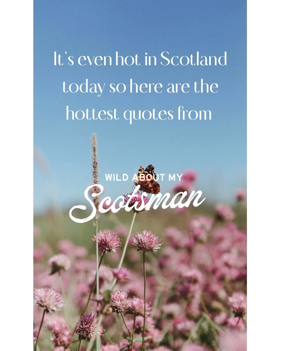 I wrote a book set during a Scottish heatwave and keep thinking I&rsquo;ll push it harder during the summer. Then I remember it is the summer - easy to forget when you&rsquo;re in Scotland and it&rsquo;s cold. Today though, it&rsquo;s a scorcher so w