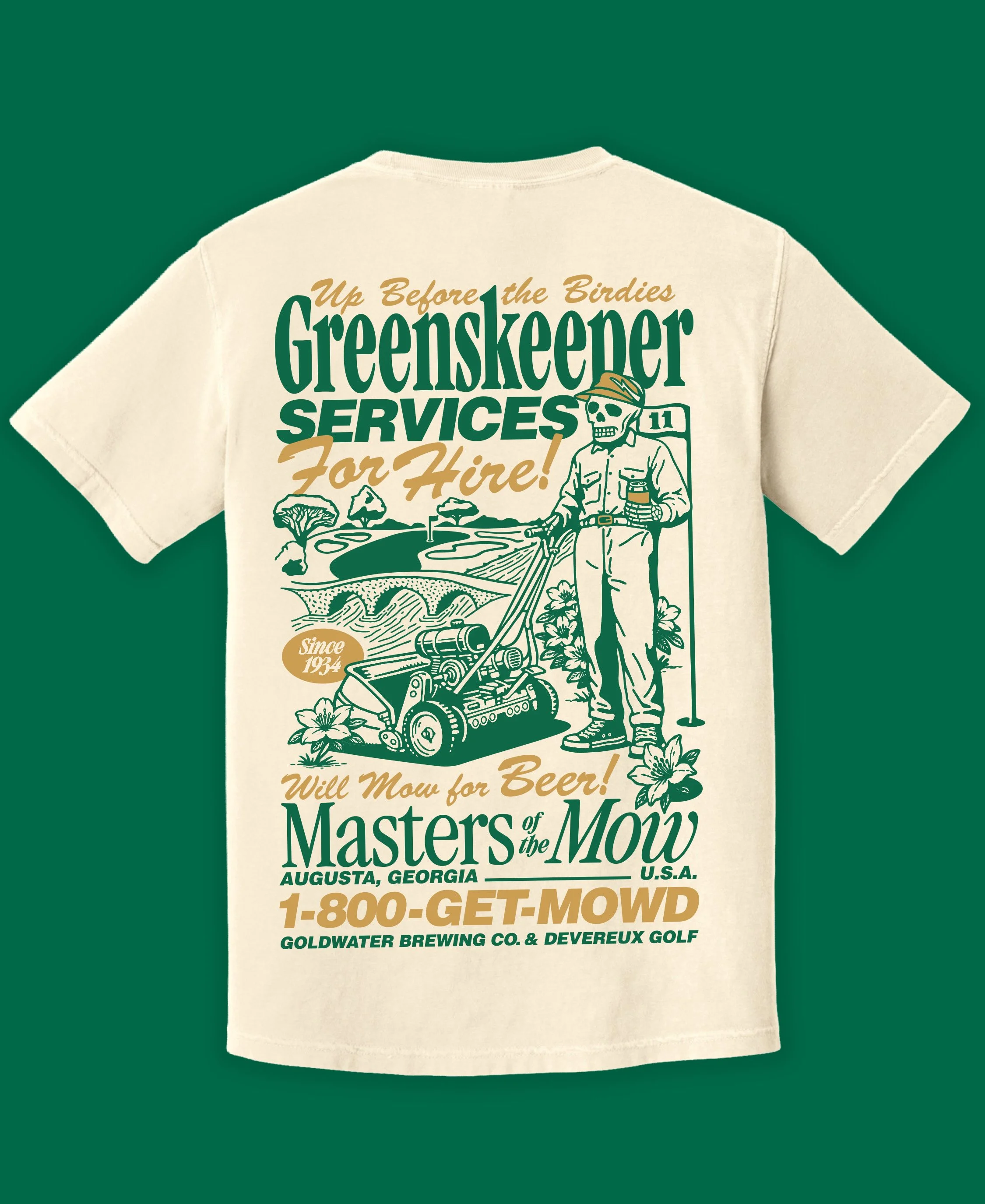 Goldwater X Devereux Masters of The Mow Tee  | Limited Stock
