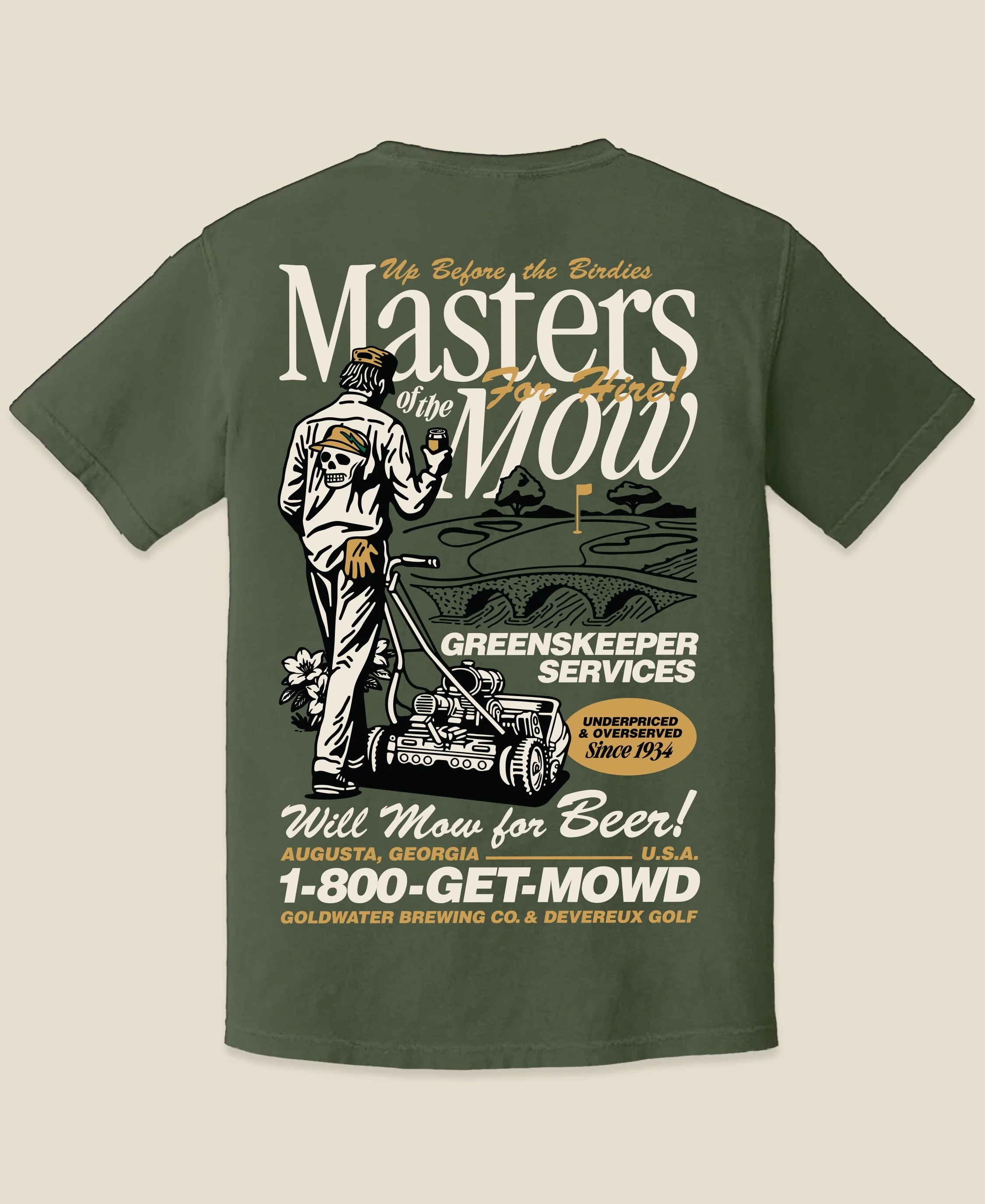 Goldwater X Devereux Greenskeeper Services Tee  | Limited Stock