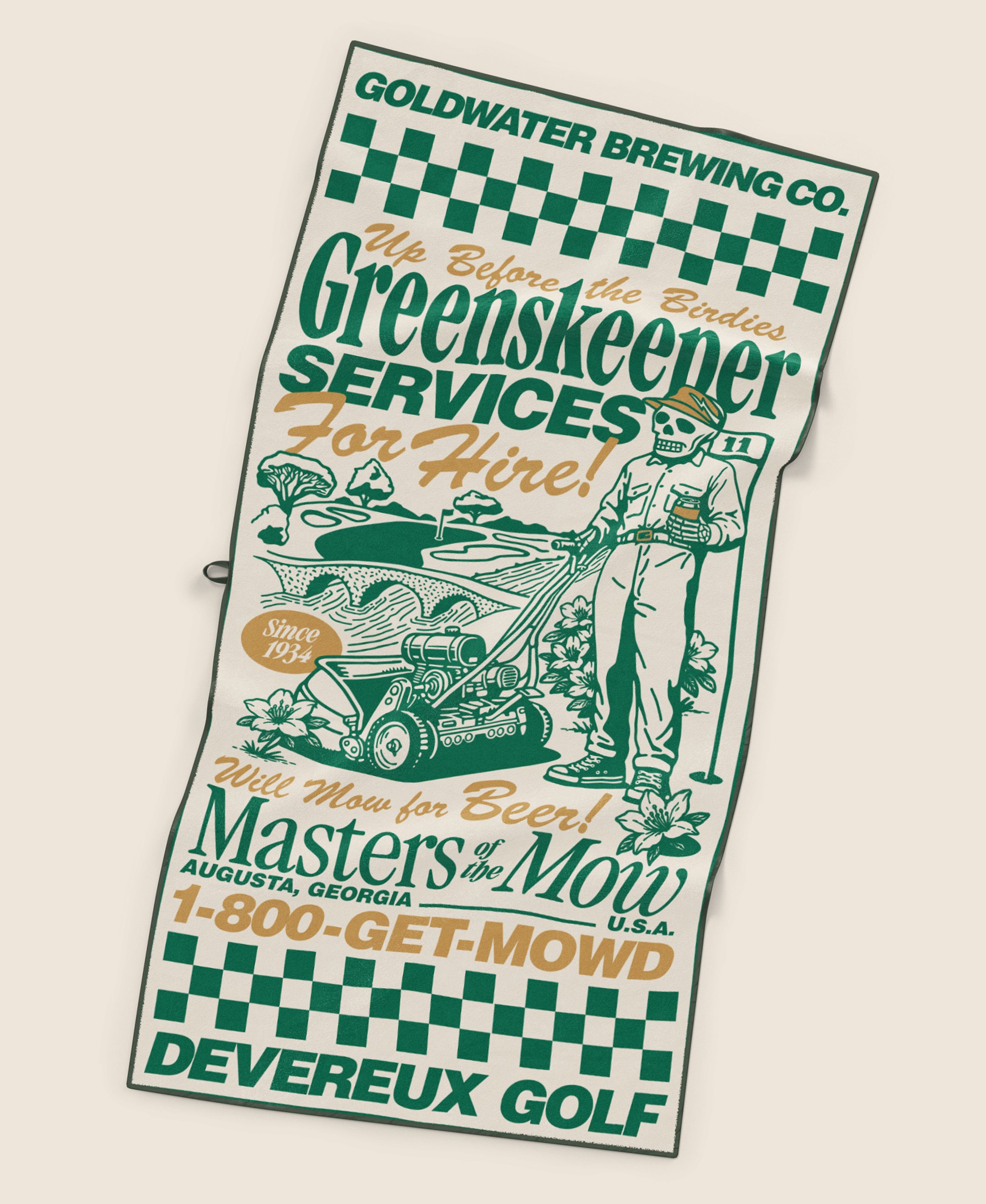 Goldwater X Devereux Greenskeeper Golf Towel | Limited Stock