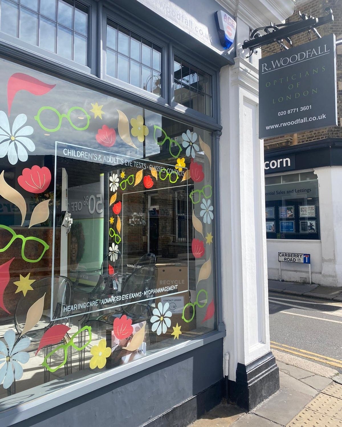 Spring window illustration