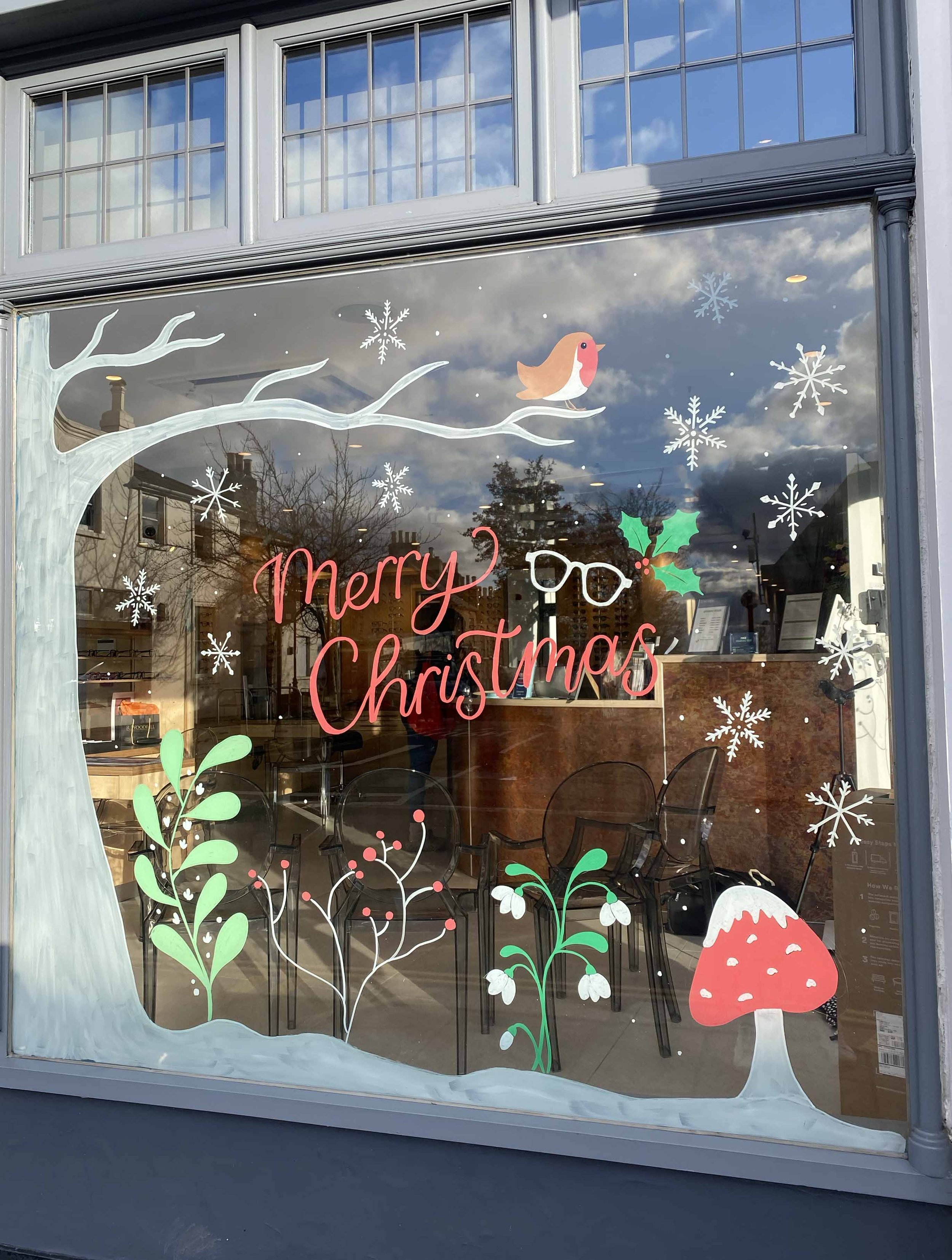 Winter window illustration