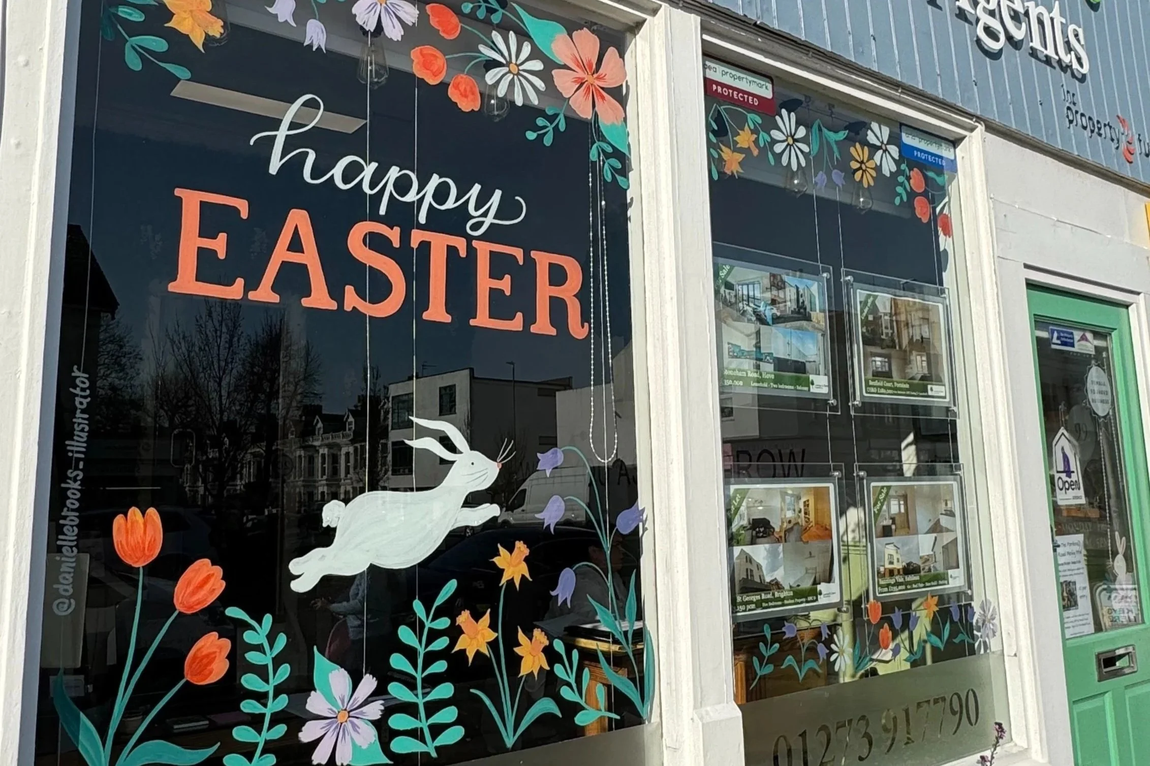 Spring window murals: inspiration for your own seasonal storytelling